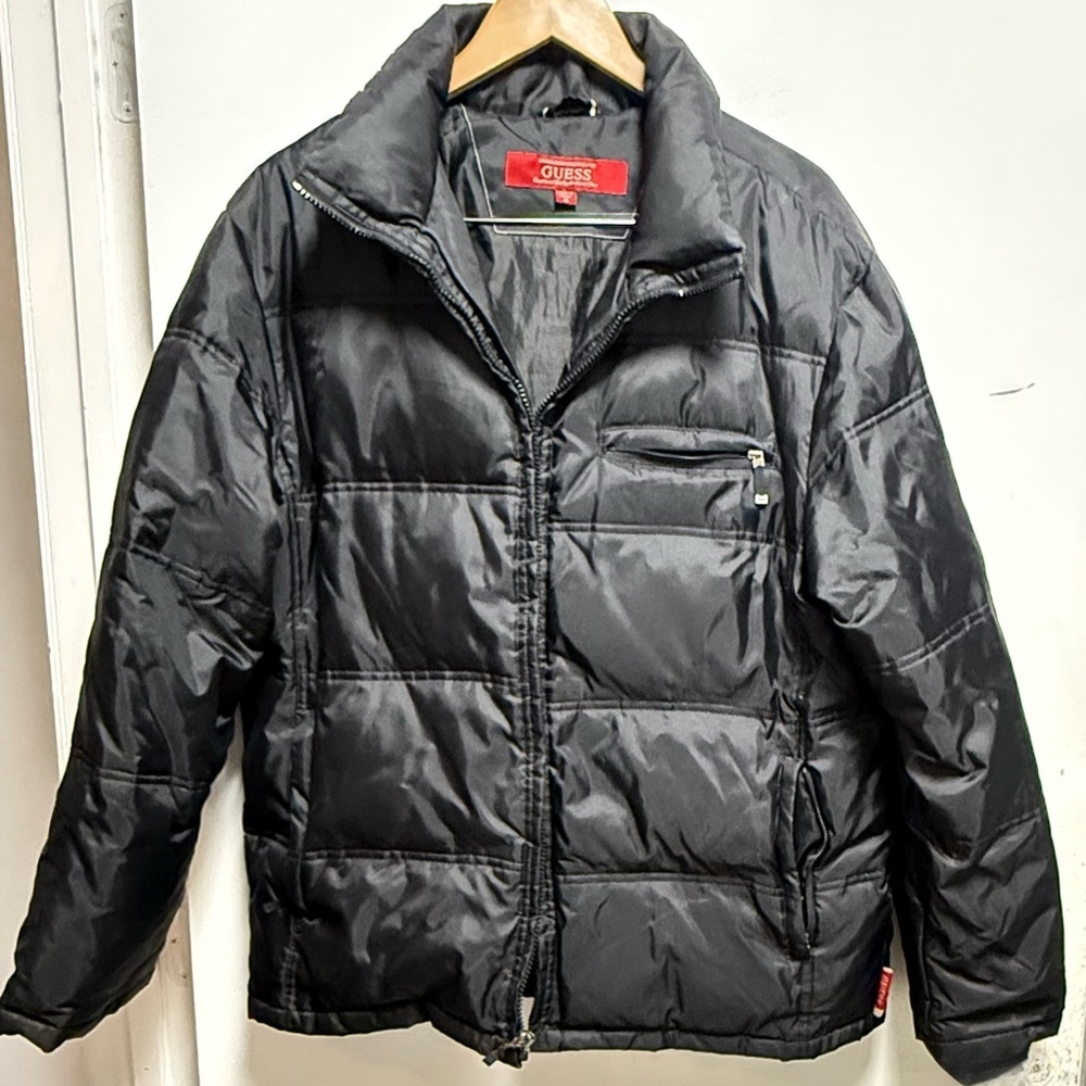 GUESS Men's Charcoal Puffer Jacket